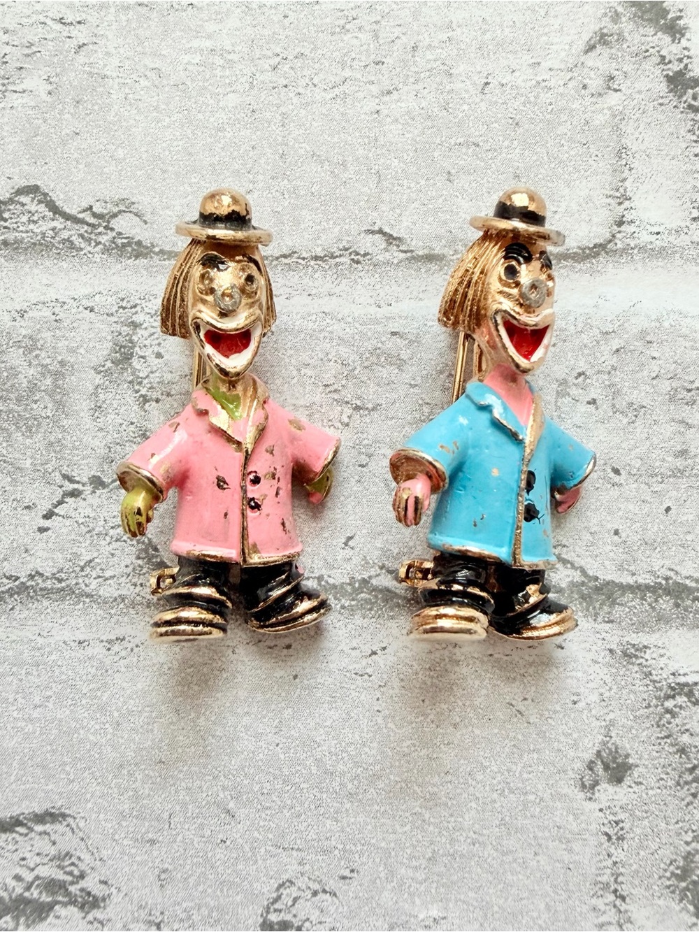 Vintage Quirky Clown Pin - Brooches
